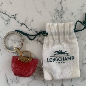 Longchamp key fob charm